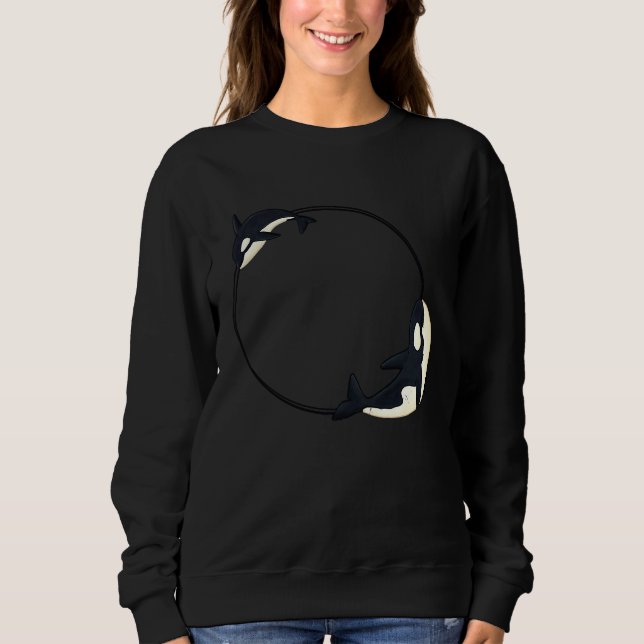 Sweatshirt Cute Orca Funny Sea Animal Whale Orcas Men Women (Devant)