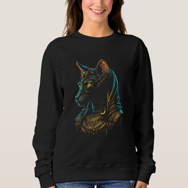 Sweatshirt Cute Oriental Cat  Egyptian Pharaoh Oriental Cat O (Devant)