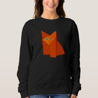 Sweatshirt Cute Origami Fox géométrique Kawaii