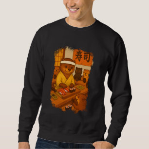 Sweatshirt Cute Otter Sushi Bar Otter Sushi Chef Japonais Foo