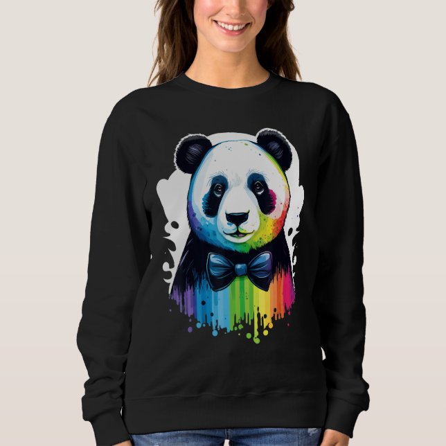 Sweatshirt Cute Panda  Animal on Panda 2 (Devant)