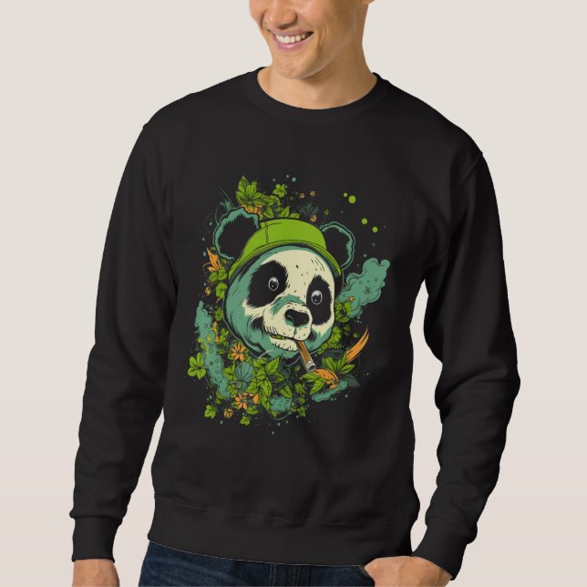 Sweatshirt Cute Panda Splash Animal Face  Splash Paint Graphi (Devant)