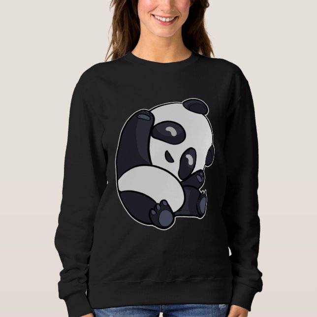 Sweatshirt Cute Panda Stretches Sleepy Panda for Children (Devant)