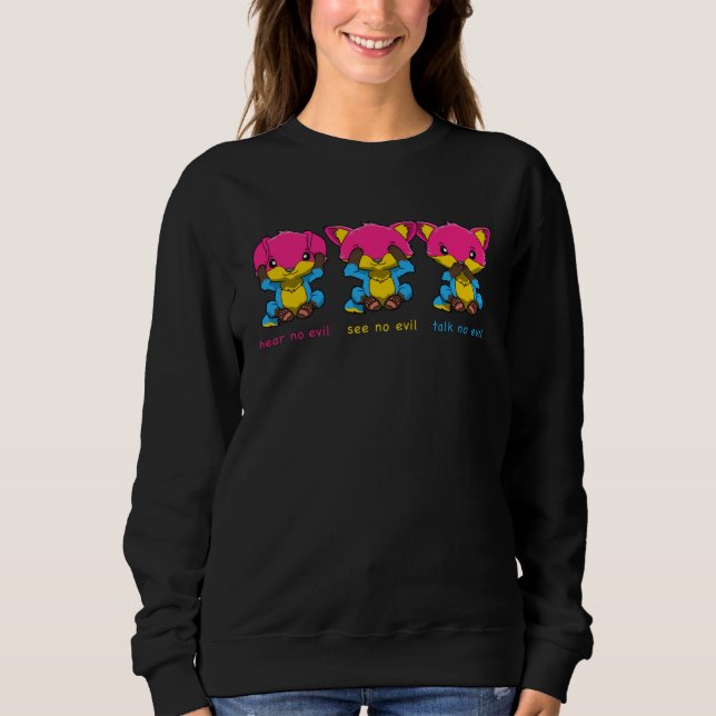 Sweatshirt Cute Pansexual Fox (Devant)