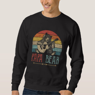 Sweatshirt Cute Papa Ours Fête des pères Vintage Retro Papa G