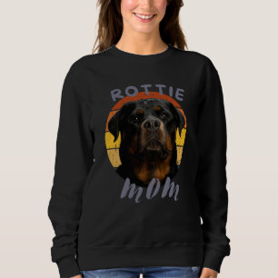 Sweatshirt Cute paw Retro Heart Rottie Dog Animaux animaux de