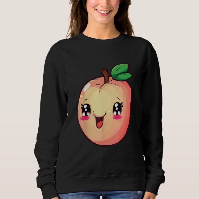 Sweatshirt Cute Peach Halloween 2024 Costume Fruit Graphique  (Devant)