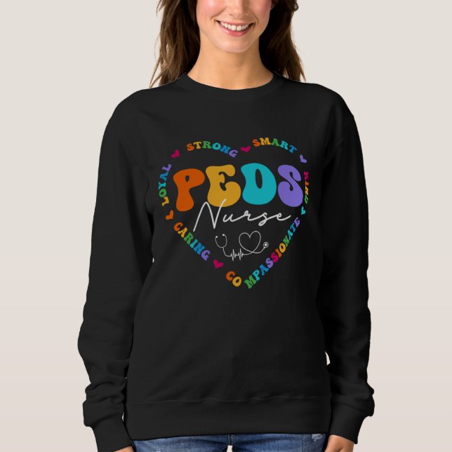 Sweatshirt Cute PEDS Nurse Squad Appreciation Nursing (Devant)