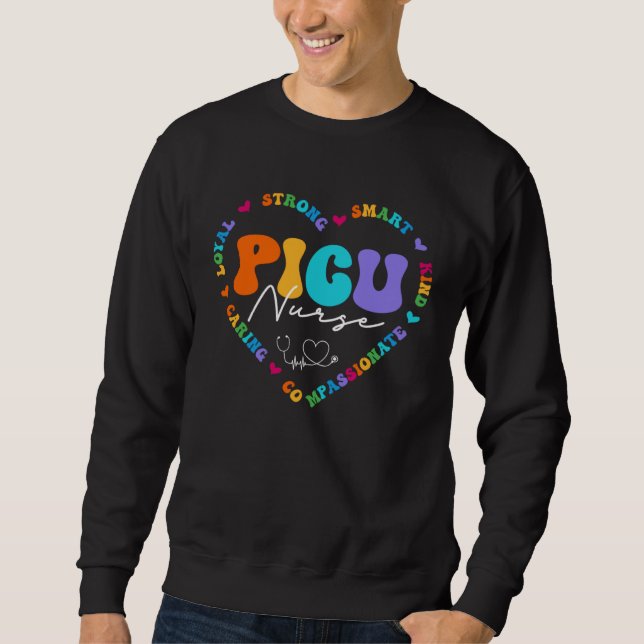 Sweatshirt Cute PICU Nurse Squad Appreciation Nursing (Devant)
