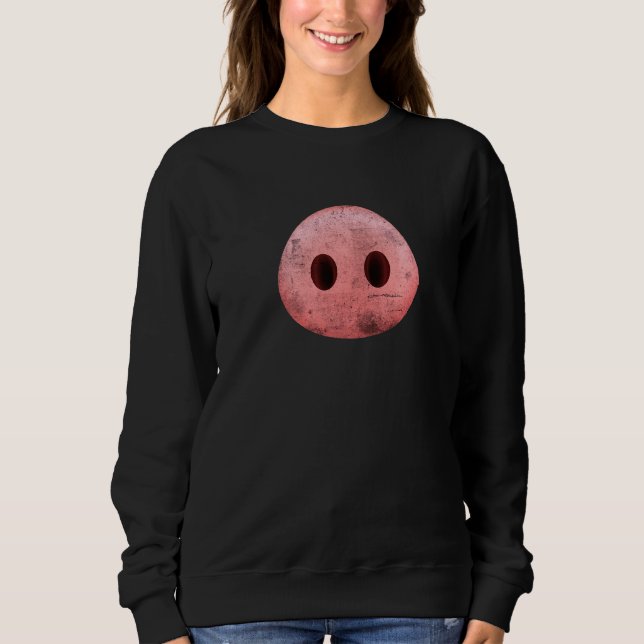 Sweatshirt Cute Piggy Nez Agriculteurs Animaux Cochons Élevag (Devant)