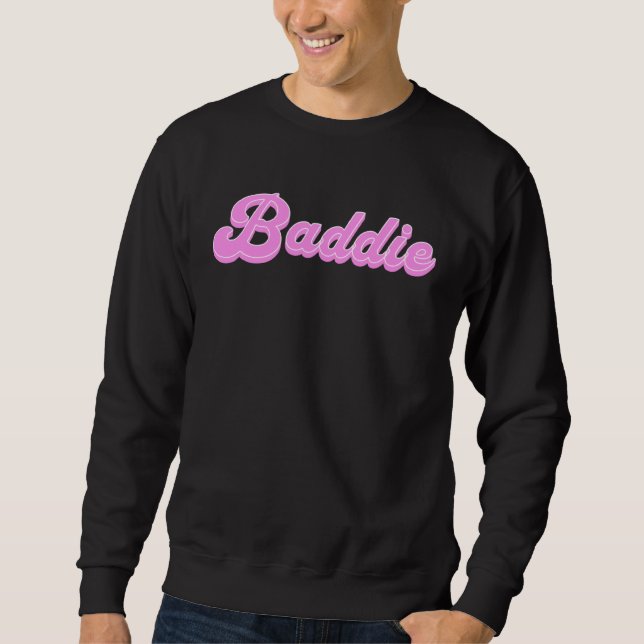 Sweatshirt Cute Pink Baddie (Devant)