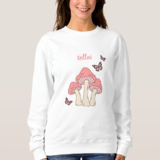 Sweatshirt Cute Pink Mushroom Sweater