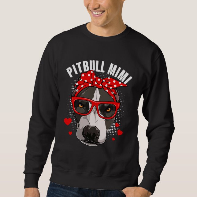 Sweatshirt Cute Pitbull Mimi Dog  Family Matching Mothers Day (Devant)