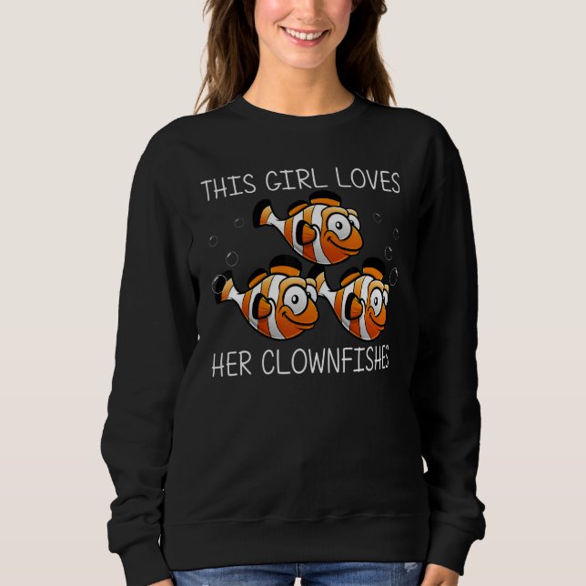 Sweatshirt Cute Poisson Clown Pour Les Filles Enfants Anéonef (Devant)
