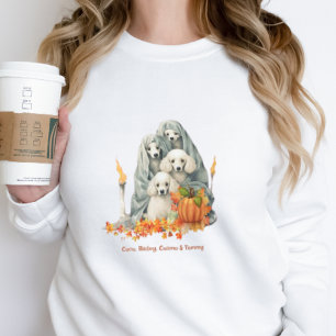 Sweatshirt Cute Poodles Famille en Costume Fantôme Personnali