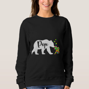 Sweatshirt Cute Pop Bear Sensibilisation sur l'autisme Soutie