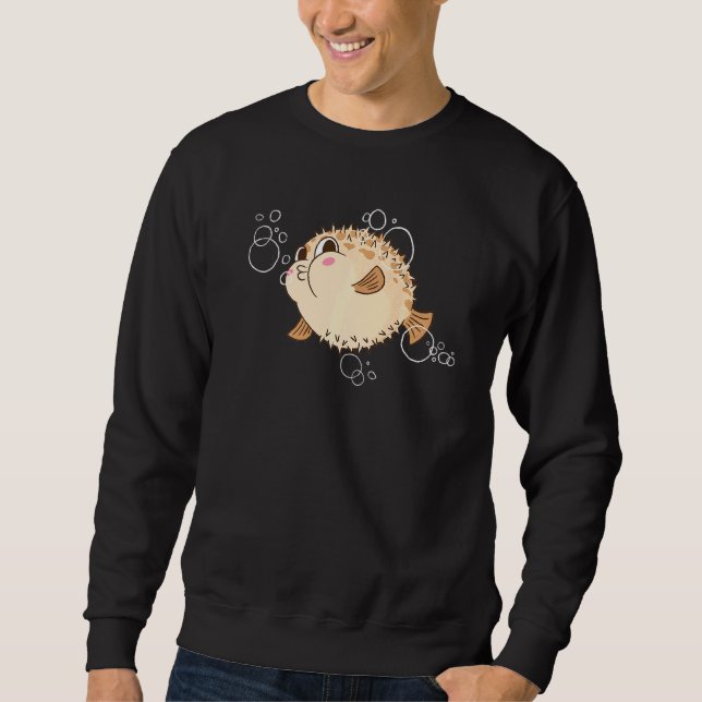 Sweatshirt Cute Puffer Fish Ocean Plongée Pêche Pufferfish (Devant)