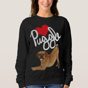 Sweatshirt Cute Puggle Log