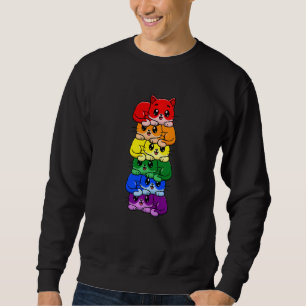 Sweatshirt Cute Rainbow Chat Gay pride Lgbt Kitty