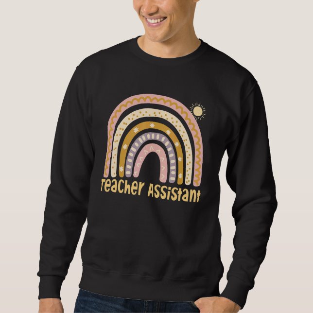 Sweatshirt Cute Rainbow Teacher Assistant Last Day Of School  (Devant)