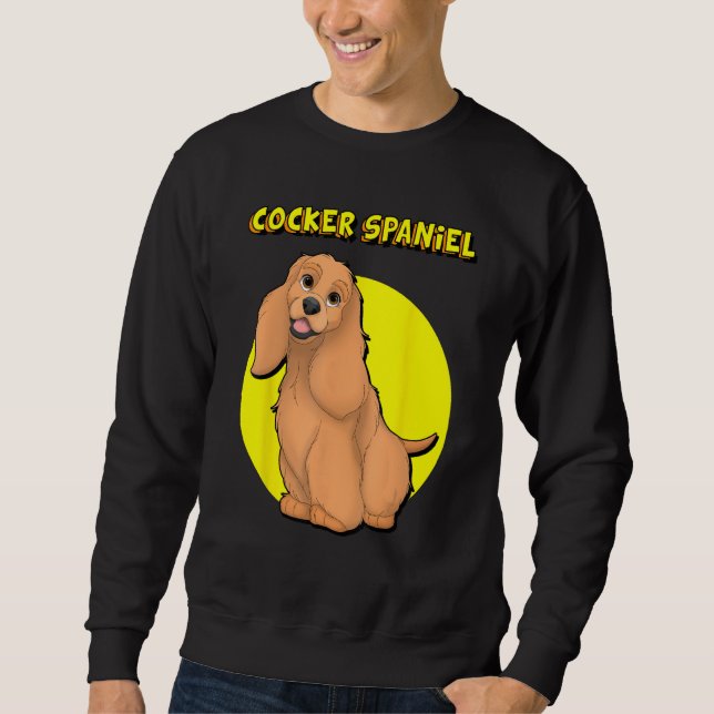 Sweatshirt Cute Red Cocker Spaniel (Devant)