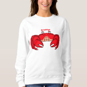 Sweatshirt Cute red crab cartoon
