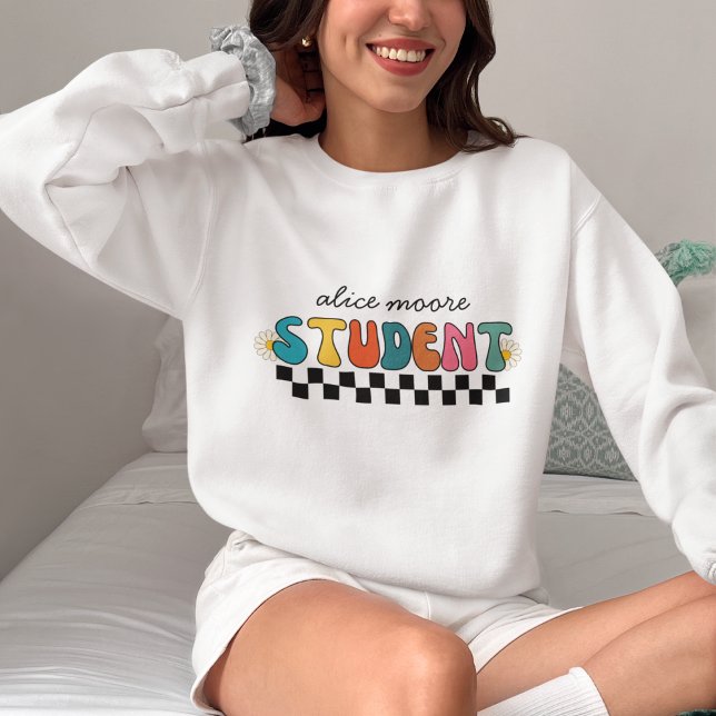 Sweatshirt Cute Retro Super Coloré étudiant (Créateur téléchargé)