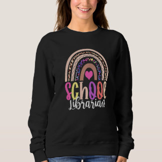 Sweatshirt Cute School Librarian Rainbow  Back To School Libr