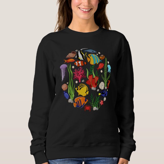 Sweatshirt Cute Sea Animal Oceans Clownfish Aquarium Toddler  (Devant)