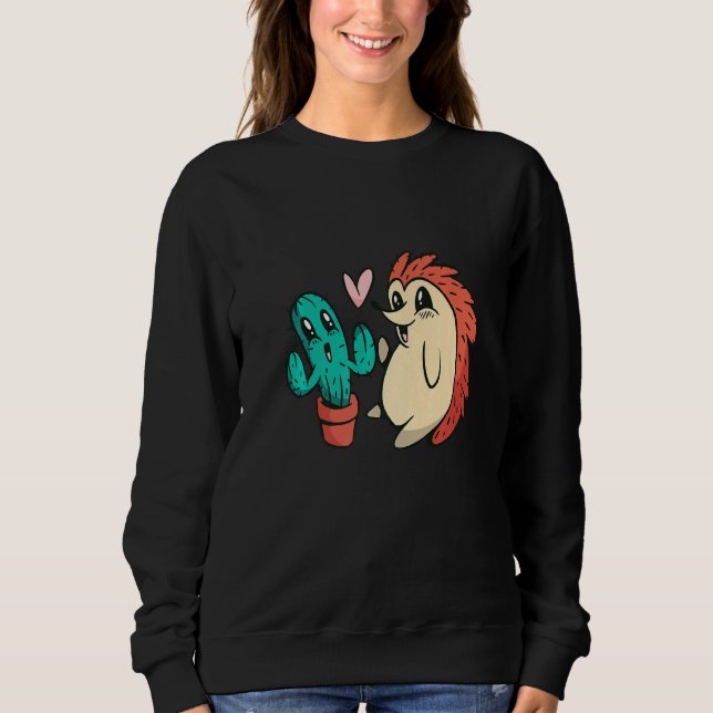 Sweatshirt Cute Serape Cactus And Hedgehog Cactus plants Mexi (Devant)