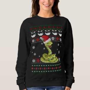 Sweatshirt Cute serpent laide doux Noël Light Pyjama Gif