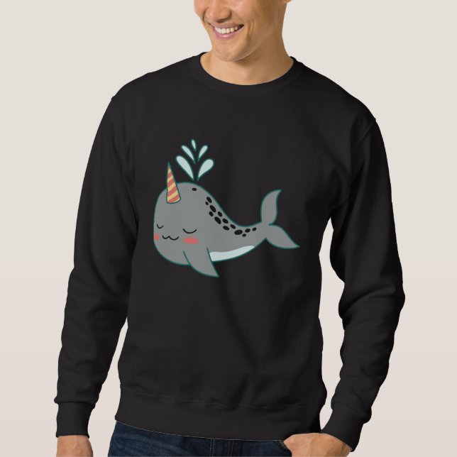 Sweatshirt cute shark sharks funny baby swimming (Devant)