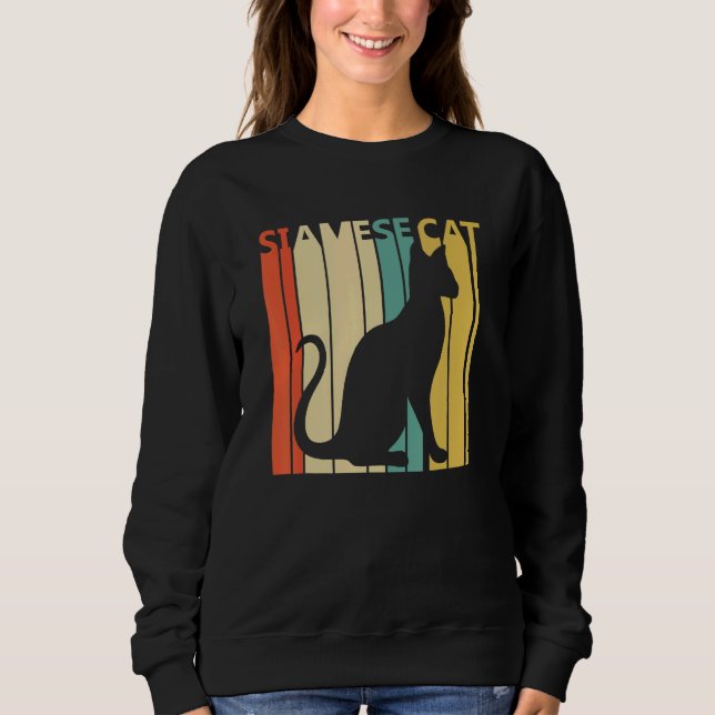 Sweatshirt Cute Siamese Cat (Devant)
