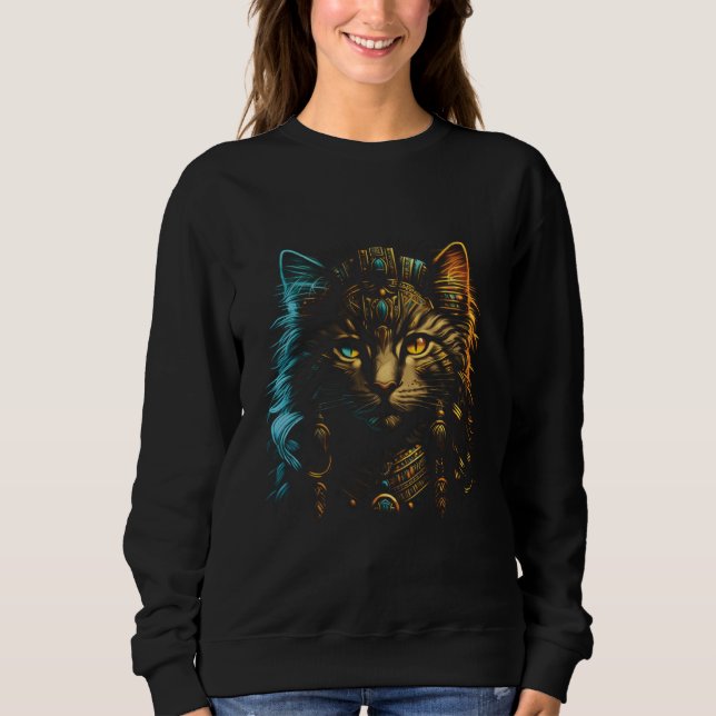 Sweatshirt Cute Siberian Cat  Egyptian Pharaoh Siberian Cat O (Devant)