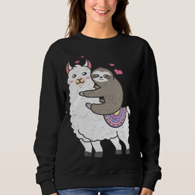 Sweatshirt Cute Sloth Alpaca  Lazy Sloths Owner Animal Graphi (Devant)