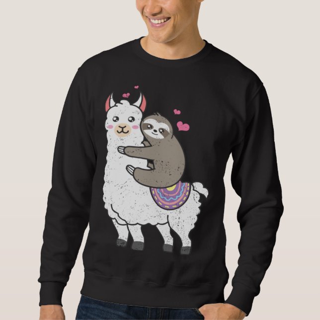 Sweatshirt Cute Sloth Alpaca  Lazy Sloths Owner Animal Graphi (Devant)