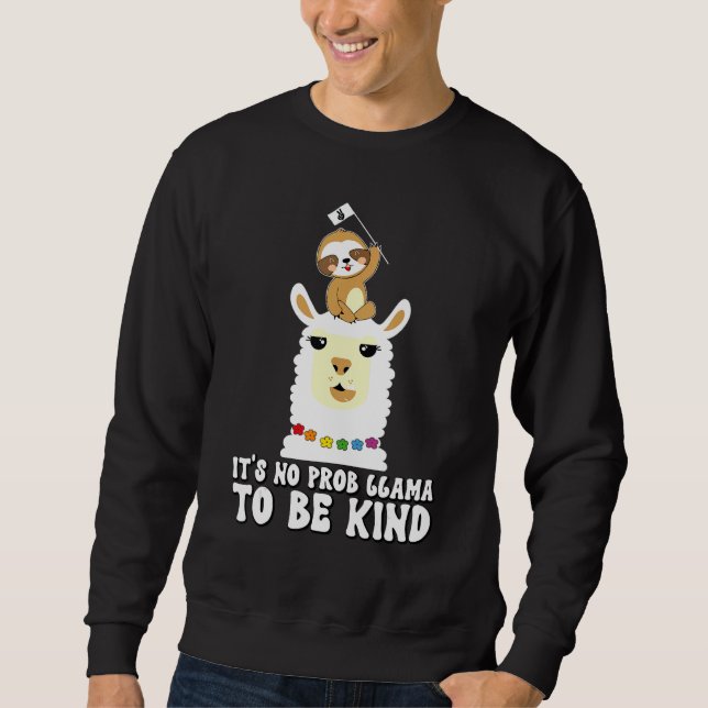 Sweatshirt Cute Sloth Llama Anti Bullying Kids Girls UNITY DA (Devant)