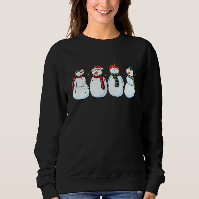 Sweatshirt Cute Snowman Christmas Womens Cute For Besties Fri (Devant)