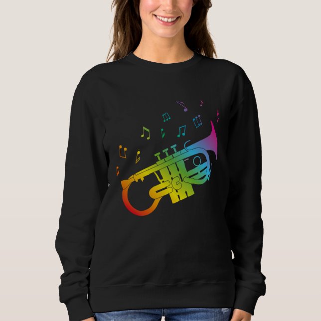 Sweatshirt Cute Soprano Cornet player gay musicians LGBTQ+ ga (Devant)