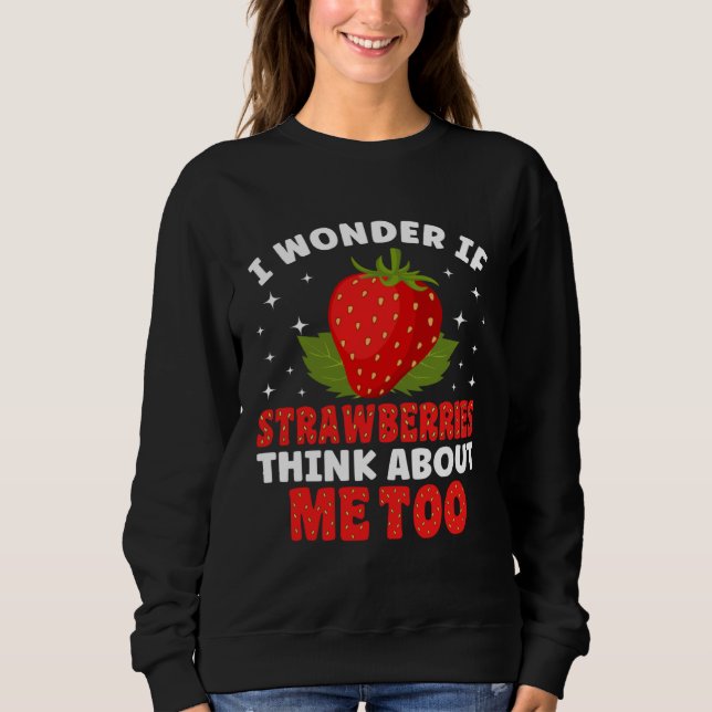 Sweatshirt Cute Strawberry  Fruit  Strawberries for Kids (Devant)