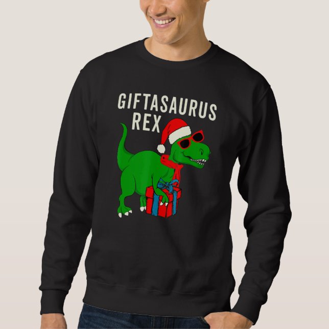 Sweatshirt Cute T Rex Christmas Dinosaur meme Asaurus Rex (Devant)
