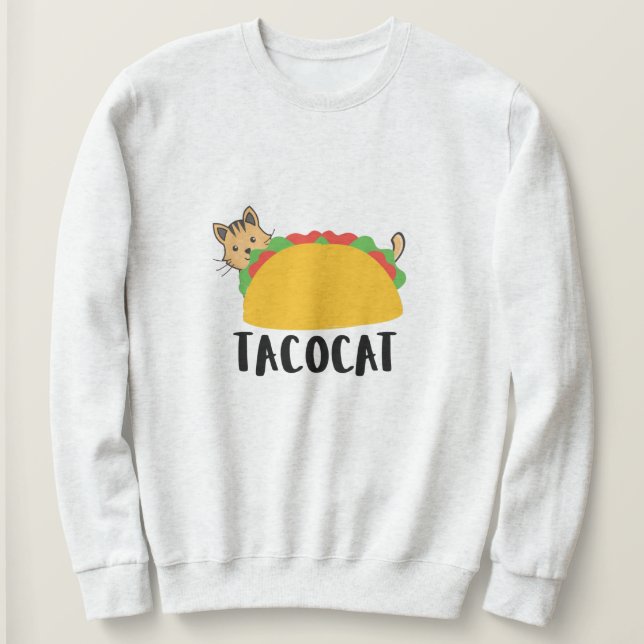 Sweatshirt Cute TacoCat Design Sweatshirt, Amoureux des chats (Design devant)