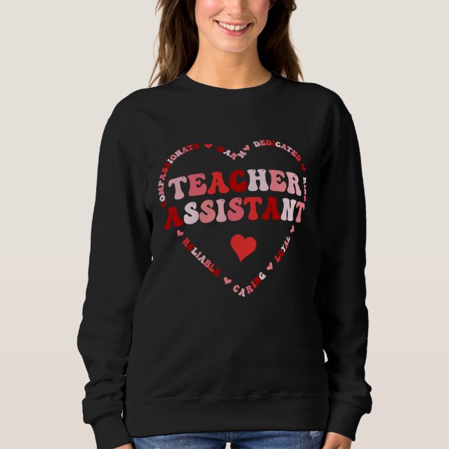 Sweatshirt Cute Teacher Coach Valentines Day Heart (Devant)