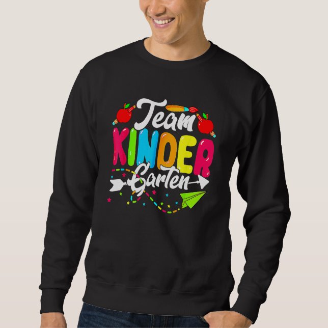 Sweatshirt Cute Team Kindergarten Happy Back To School Teache (Devant)