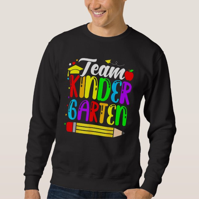 Sweatshirt Cute Team Kindergarten Pencil Back To School Teach (Devant)