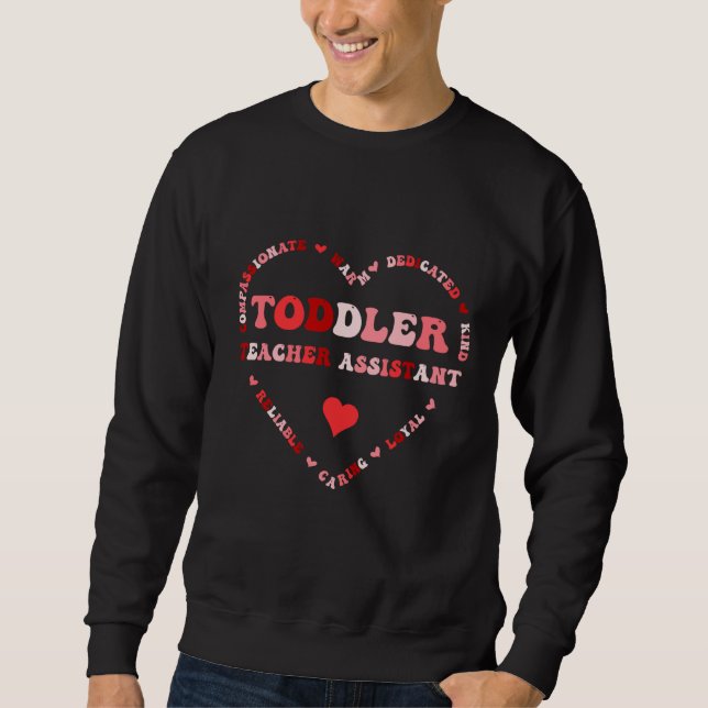 Sweatshirt Cute Toddler Teacher Valentines Day Heart (Devant)