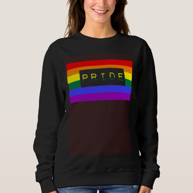 Sweatshirt Cute Trendy Unique LGBTQ Gay Pride Flag Queer Quot (Devant)