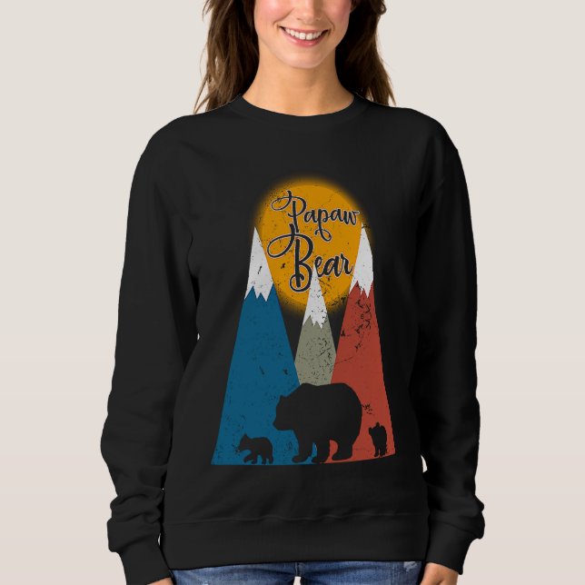 Sweatshirt Cute Twin Papaw Bear Two Cubs Little Bears Father' (Devant)
