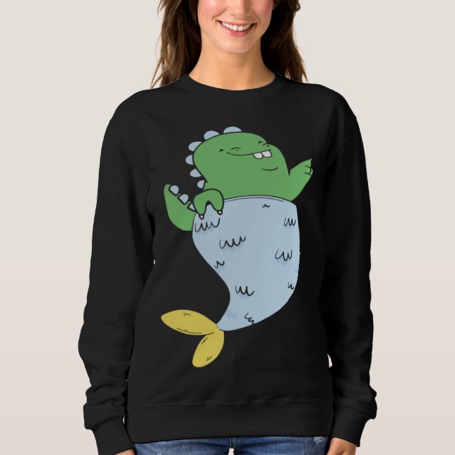 Sweatshirt Cute Tyrannosaurus Merlady (Devant)