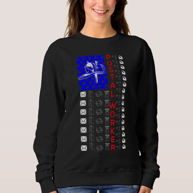 Sweatshirt Cute Usa Thème Postal Worker Mail Costume de trans (Devant)